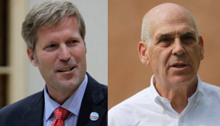 Albuquerque Mayor Tim Keller (left) and Santa Fe Mayor Allen Webber