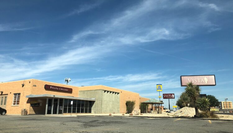An empty, shutdown Vista College facility in El Paso.