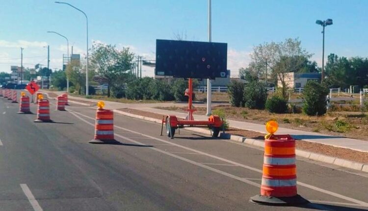 Las Cruces road closures and road markings

