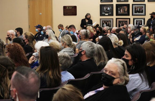 The meeting of the Las Cruces Public Schools Education Committee on Tuesday November 16, 2021 saw a crowded crowd.  Dozens had to wait outside the boardroom before being let in after others were filtered out.