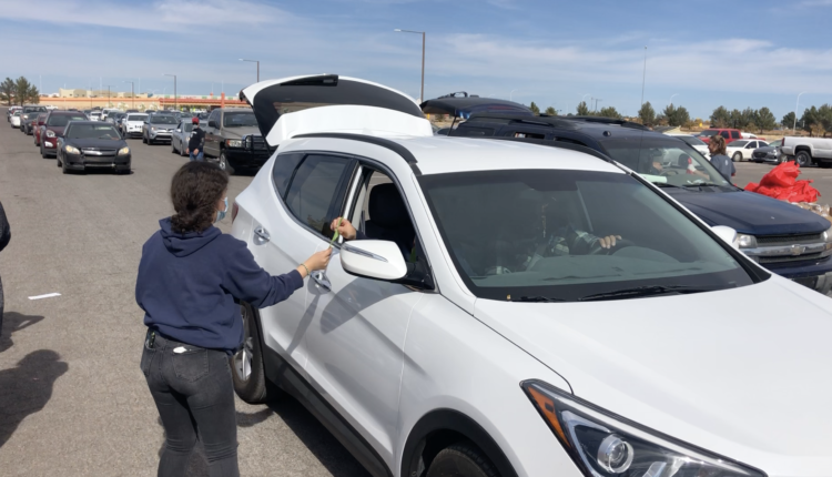 Thousands of cars lined up at NMSU for free turkeys ahead of the holiday.