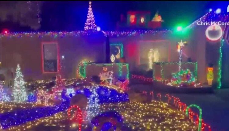Gigantic Christmas lights in Albuquerque

