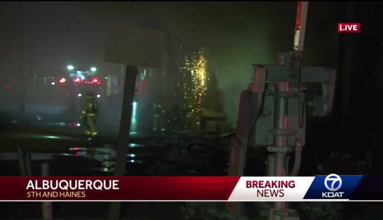 Firefighters fight at campfires near downtown Albuquerque


