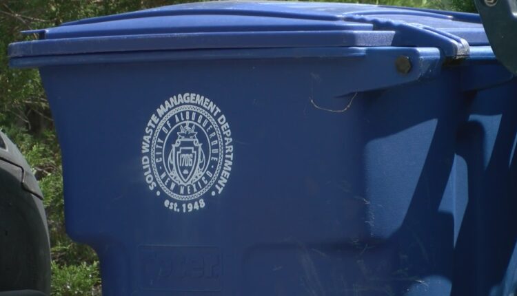 Trash recycling on New Years Eve in Albuquerque

