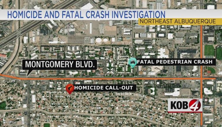 APD investigates connected homicide, fatal crash in NE Albuquerque