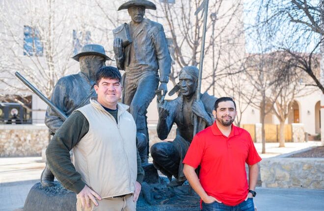 A group of four researchers from New Mexico State University, including Donovan Fuqua (left) and Victor Pimentel (right), came together to collect key data and discover factors that have led to food insecurity amid COVID-19, and while developing comprehensive recovery strategies for businesses in the future.