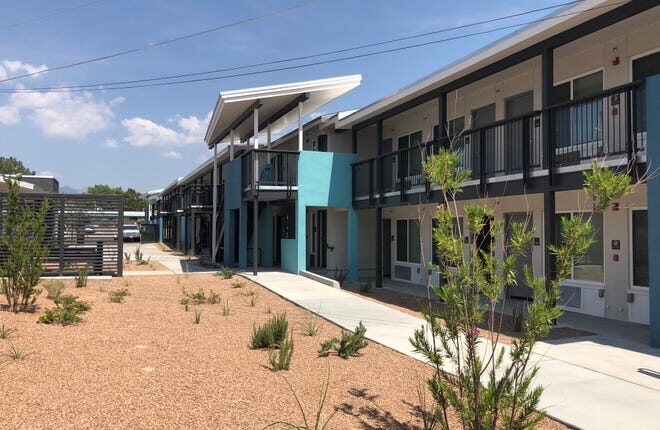 Desert Hope, an apartment complex which houses formerly homeless residents, is at 1310 Pecos St. Pictured Aug. 6, 2021.