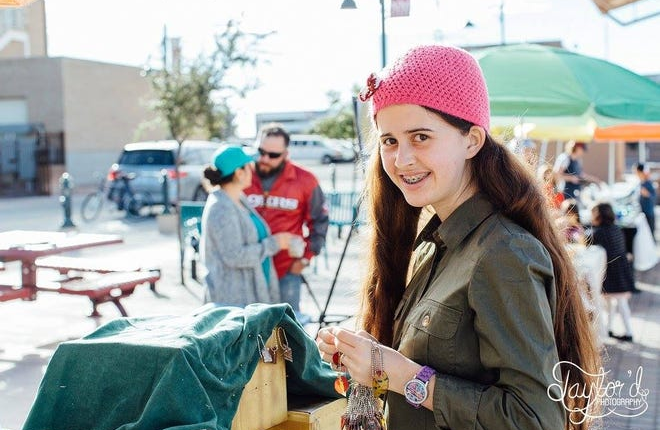 Arabella Camunez, owner of Shrinky Chains, is pictured at the Youth Fair & Business Competition in 2017.