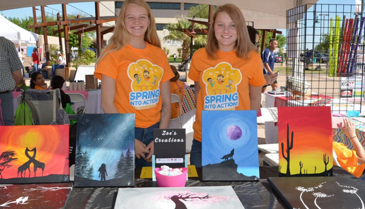 Entrepreneurs at the Spring 2018 youth business fair.
