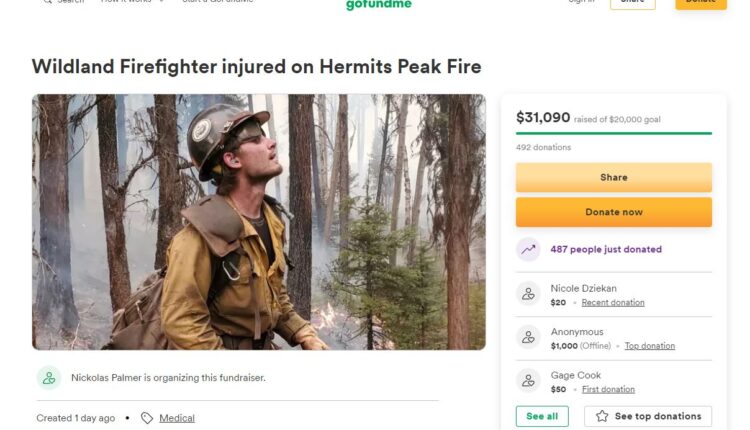 GoFundMe set up for injured firefighter
