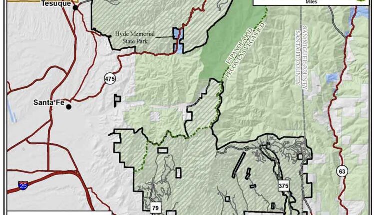 Map Santa Fe Mountains Landscape Resiliency Project