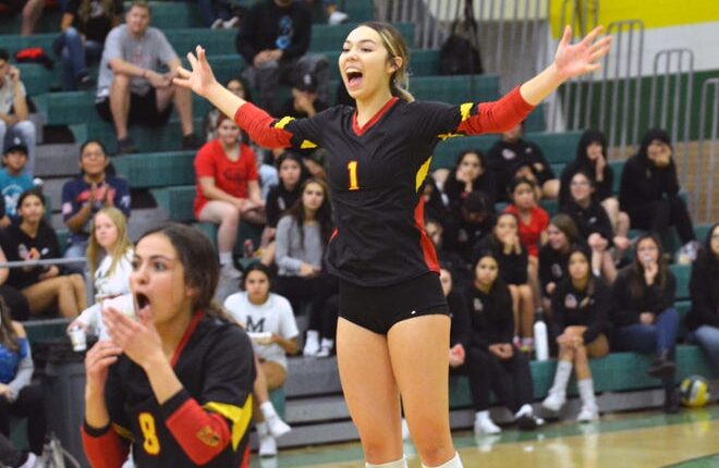 Centennial's Tess Fuqua (1) is a University of Arizona commit and was last year's volleyball Gatorade Player of the Year.