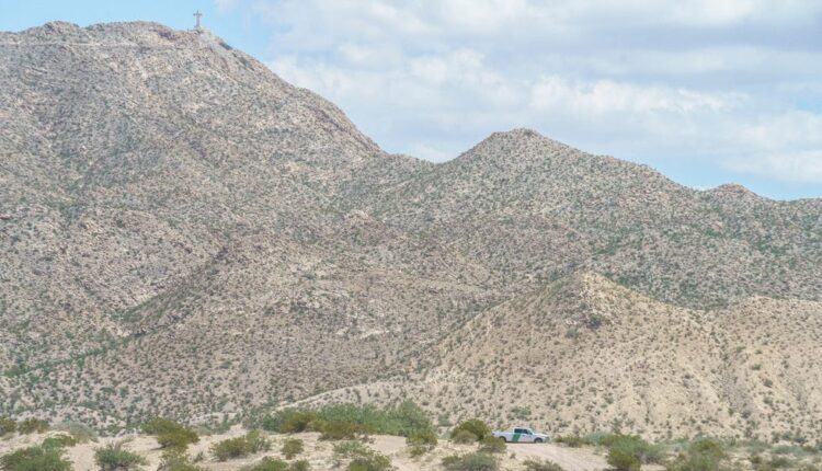 A U.S. Border Patrol truck waits near the U.S.-Mexico border at the foot of Mount Cristo Rey in Sunland Park, N.M.