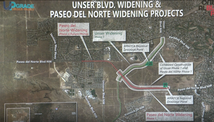 City of Albuquerque presents plans for widening Our & Paseo Del Norte
