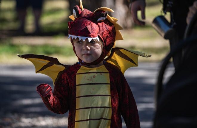 Festival goers dress in medieval clothing for the 50th Annual Renaissance ArtsFaire in Las Cruces on Saturday, Nov. 6, 2021.