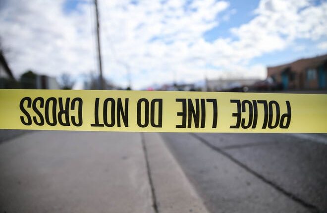 Police conduct an investigation near the Seventh-day Adventist Church at 240 3 Crosses Ave.  on Saturday, Feb. 29, 2020.