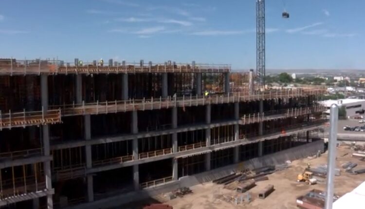 University of New Mexico Hospital tower beams
