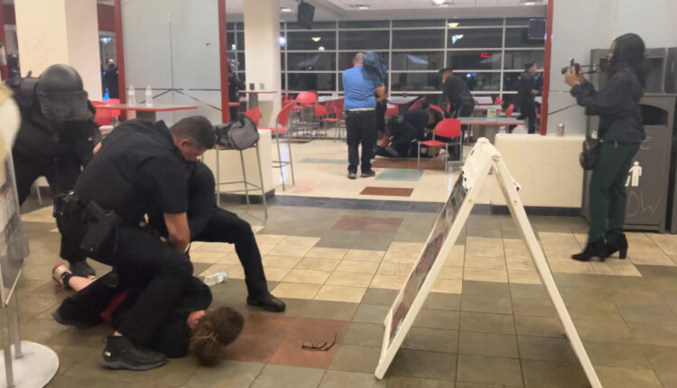 Police charge 16 protesters after forcing Gaza solidarity camp from UNM Student Union Building • Source New Mexico